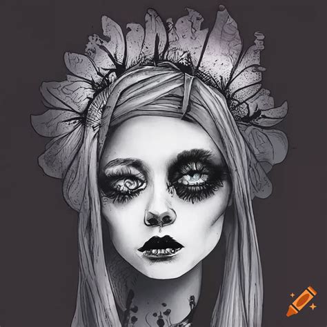 Creepy Black And White Gothic Drawing Cover Art