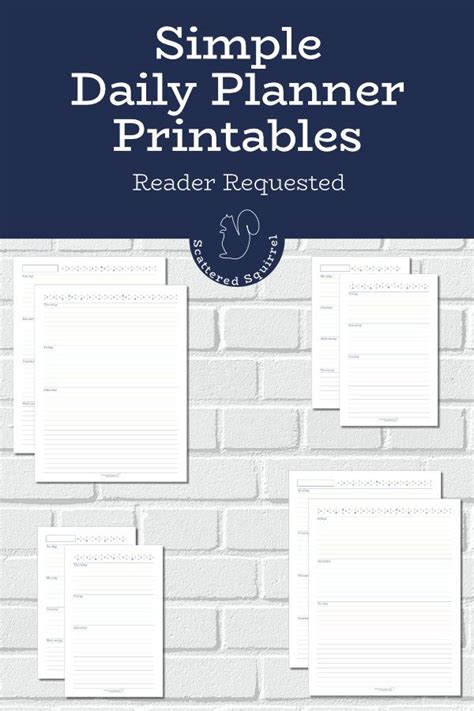 Simple Daily Planner Printables To Keep Your Days Running Smoothly