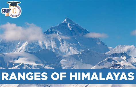 The Himalayan Ranges Of India Map Names Length Peaks