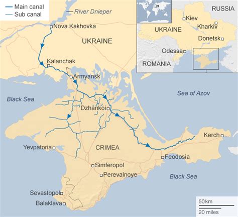 Russia Fears Crimea Water Shortage As Supply Drops Bbc News