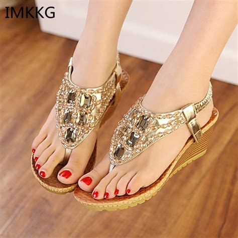 Buy Summer Comfortable Beautiful Crystal Sandals Women Platform Sandals Fashion