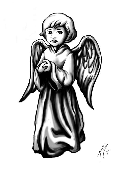 23 Drawings Of Angels Praying Homecolor Homecolor