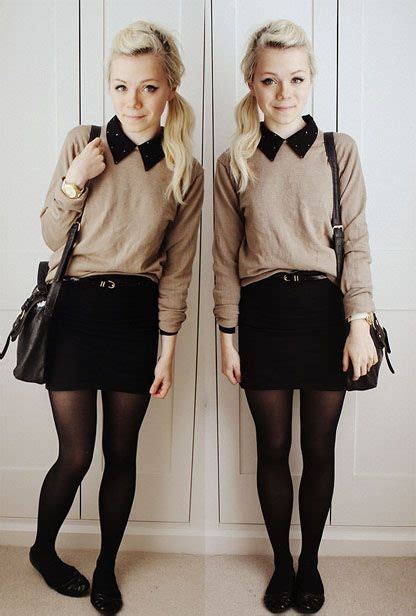 If you like, you can let the bottom of your shirt stick out from under the sweater and roll the shirt cuffs over the sweater cuffs to create a stylish, layered. Cute collared shirts for women