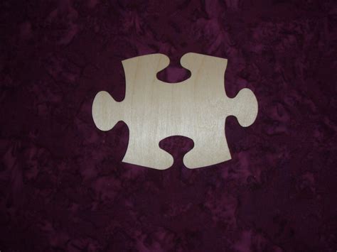 Puzzle Piece Shape Unfinished Wood Cutout Paintable Wooden