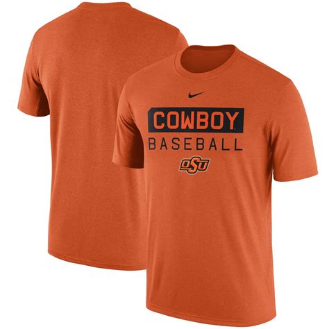 Nike Oklahoma State Cowboys Orange Baseball Team Issue Performance T Shirt