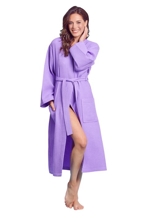 Luxurious Soft Absorbent Lightweight Long Kimono Waffle Spa Bathrobe