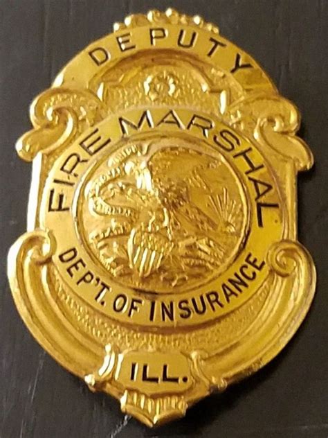 Deputy Fire Marshal Department Of Insurance State Of Illinois Fire