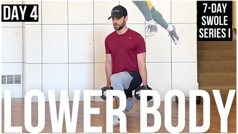 dumbbell lower body workout with weights to get stronger legs at home youtube