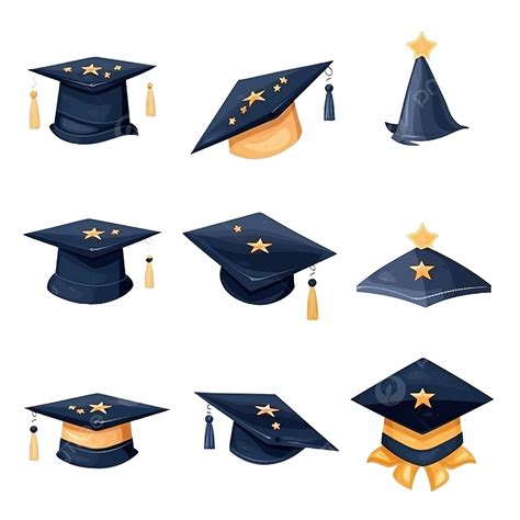 Linda Colección De Diplomas De Sombrero De Graduación Png Dibujos