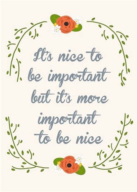 Its More Important To Be Nice Pictures Photos And Images For Facebook