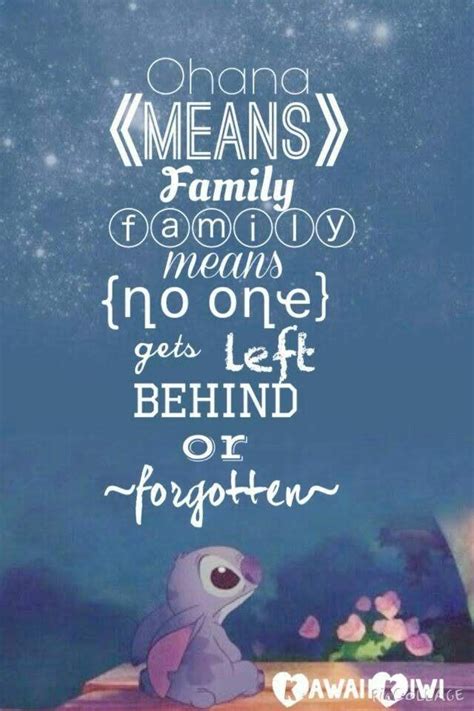 Who'd have thought that alien experiment 626 would birth one of disney's greatest quotes? Ohana... | Inspirational quotes disney, Disney movie quotes, Quotes disney