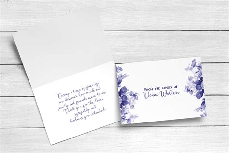 Funeral Thank You Cards Bereavement Cards Sympathy Acknowledgement