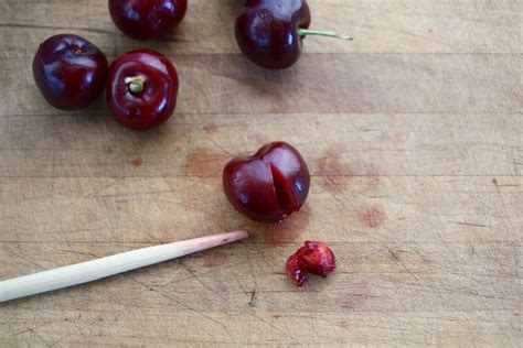 how to remove cherry pits without a pitter