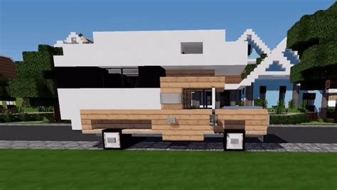 How To Build A Camper Trailer In Minecraft Minecraft Houses