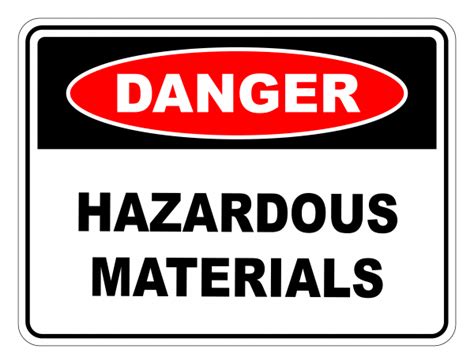 Hazardous Materials Danger Safety Sign Safety Signs Warehouse