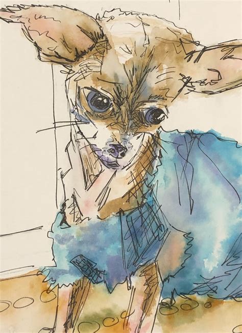 Chihuahua Doodle Chihuahua Doodles Watercolor