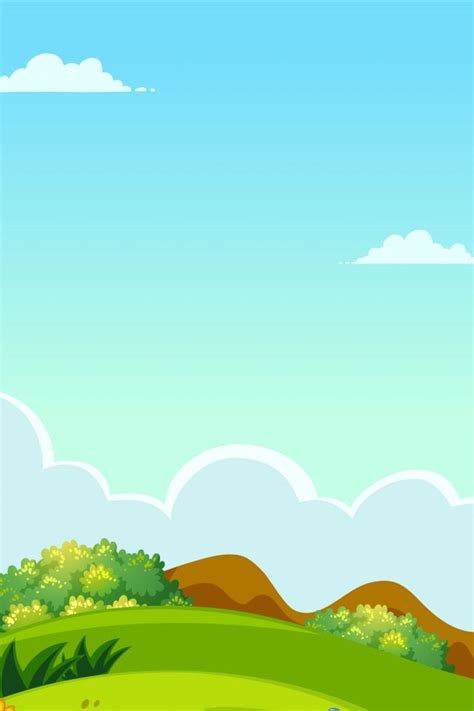 Kartun Bukit Langit Biru Langit Putih | Langit, Latar ...