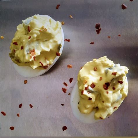 Spicy Dill Pickle Deviled Eggs Café Flavorful