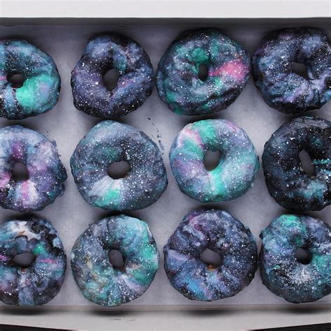 Galaxy Mirror Glazed Donuts Chocolate Cube White Chocolate Chips
