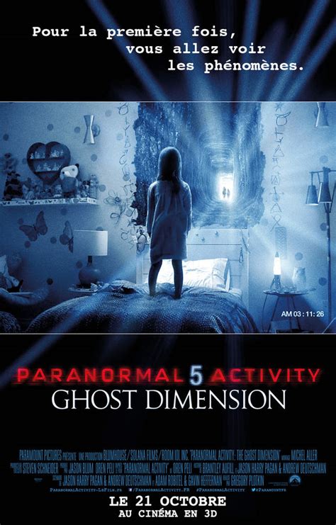 Affiche De Paranormal Activity 5 Ghost Dimension Cinéma Passion