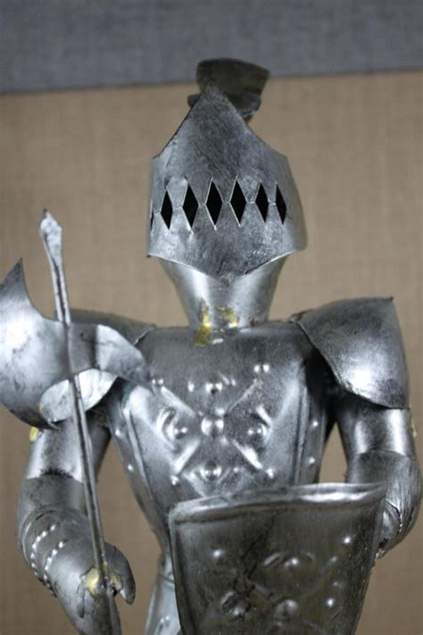 Sold Price Vintage Tin Metal Suit Of Armor Medieval Statue June 6