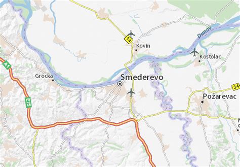 Mapa Michelin Smederevo Mapa Smederevo Viamichelin