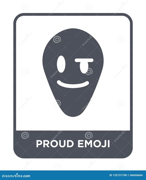 Proud Emoji Icon In Trendy Design Style Proud Emoji Icon Isolated On
