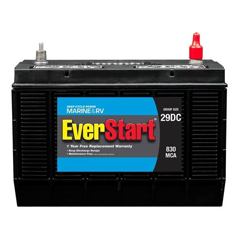 Everstart Lead Acid Marine And Rv Deep Cycle Battery Group Size 29dc