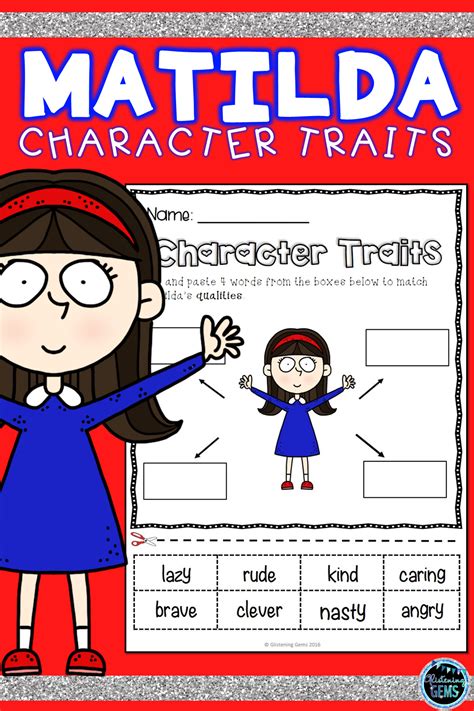 Matilda Character Traits Activities Bundle Character Traits Activities Character Trait Roald