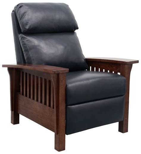 Barcalounger Mission Wood And Leather Recliner Lift And Massage Chairs