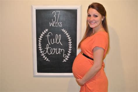 37 Weeks Pregnant Update Baby Bumppregnancy Chalkboard Tracker Size