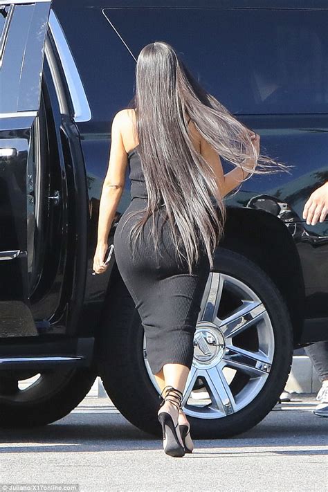 Kim Kardashian Ditches Hair Extensions After Just A Day Daily Mail Online