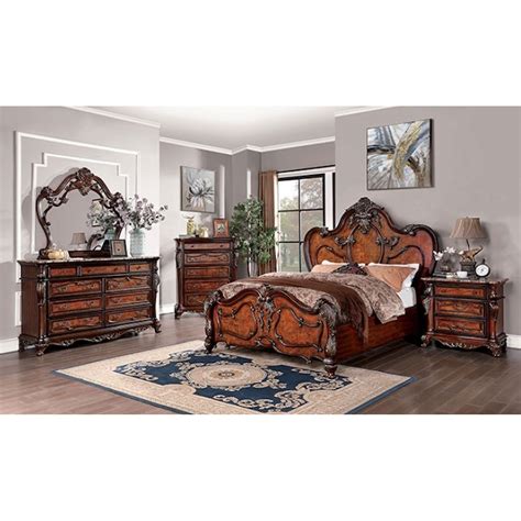 Furniture Of America Rosewood Cm7183q 4pc Traditional 4 Piece Queen