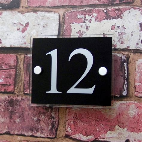 Small Acrylic House Number Sign Or Apartment Plaque House Sign Solutions