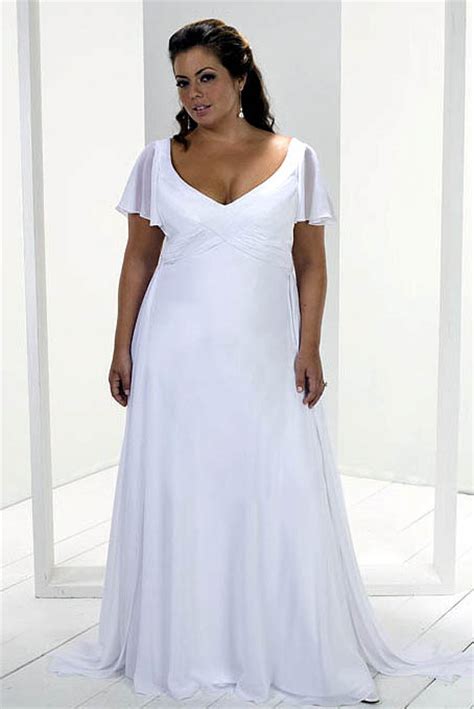 Why should you feel uncomfortable on one of the happiest days of your life? Plus Size Wedding Dresses with Sleeves | DressedUpGirl.com