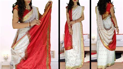 How To Wear Bengali Saree Step By Step