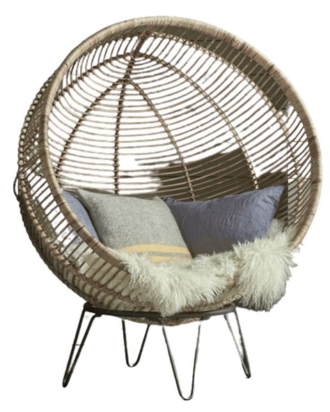 Round Rattan Cocoon Chair The Home Anthology