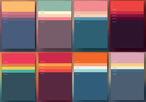 8 Beautiful Flat Color Palettes For Your Design In 2023 Flat Color