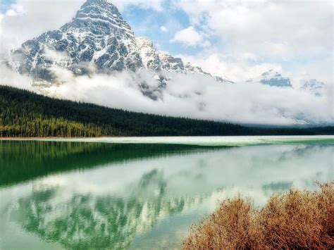 Lake Mountain Forest Clouds Natural Landscape Desktop Wallpapers