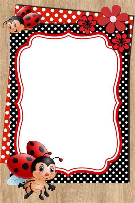 Frame For Children Png Ladybug Theme Spring Crafts For Kids Ladybug