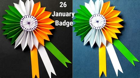 Diy Republic Day Badgehow To Make Indian Tricolor Badge Kids Craft