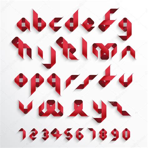 Ribbon Font Set — Stock Vector © Yienkeat 35693007