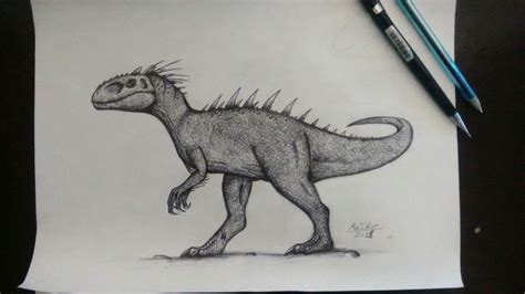 Indominus Rex Drawing Step By Step At Drawing Tutorials