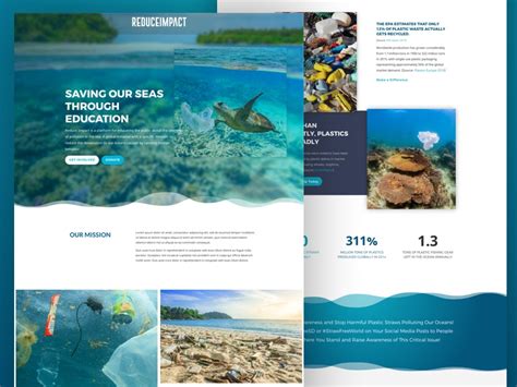 Ocean Conservation Landing Page By Vincent Valentino On Dribbble