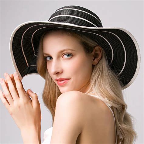 Jkp Womens Hat Female Summer Fashion Large Eaves Beach Straw Hat Big Hat Outdoor Sun Shade Sun