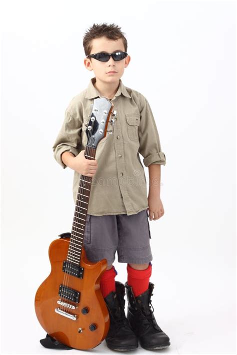 Boy Playing With A Guitar Stock Image Image Of Musician 21275605