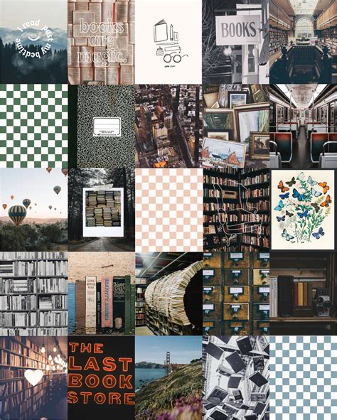 Book Wall Collage Kit Aesthetic 26 8x10 Prints Collage Kit Etsy