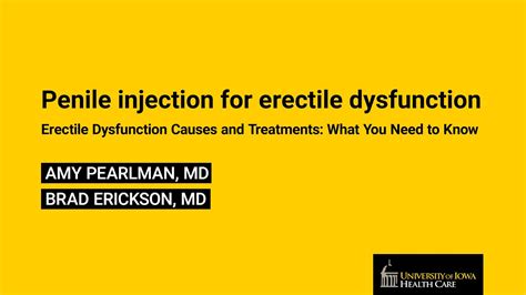 Penile Injection For Erectile Dysfunction Youtube