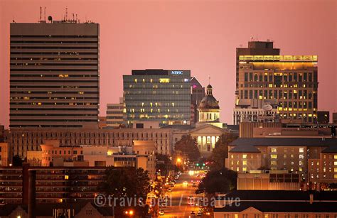 Downtown Columbia Sc At Night Columbia Sc Photographers Travis Bell
