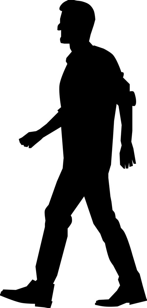 Walking Clip Art Silhouette Of Man Png Download Free Transparent Walking Png